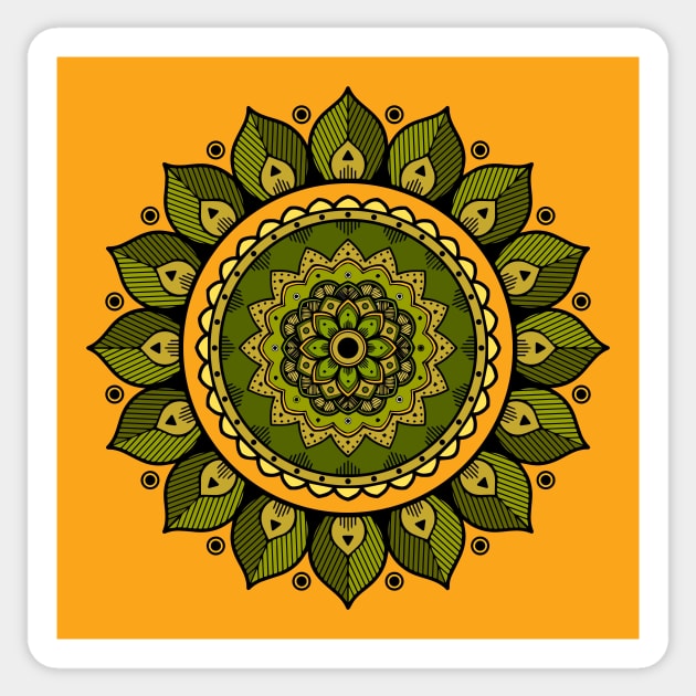 Floral Mandalas 212 (Style:2) Sticker by luminousstore